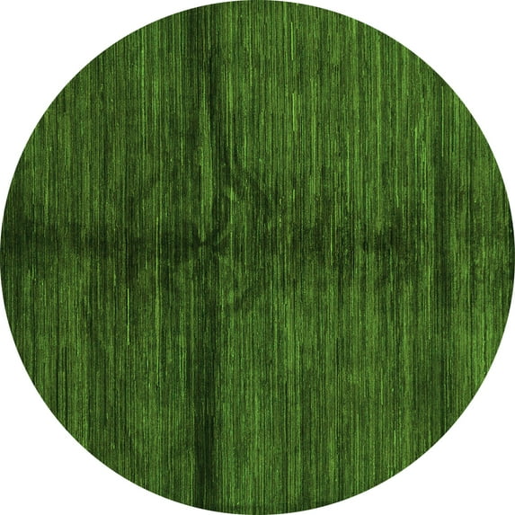 Ahgly Company Indoor Round Abstract Green Modern Area Rugs, 5' Round