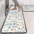 thumbnail image 2 of Kitchen Rugs Sets Of 2,Pioneer Flower Floral Print Pattern Anti Fatigue Kitchen Mat Rugs Non Slip Washable,Decorative Kitchen Floor Mats for Kitchen,Sink,Laundry,17"x47"+17"x47", 2 of 5