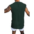 thumbnail image 2 of Summer Male Solid Color Sleeveless Tank Tops Men Sport Casual Tops, 2 of 3