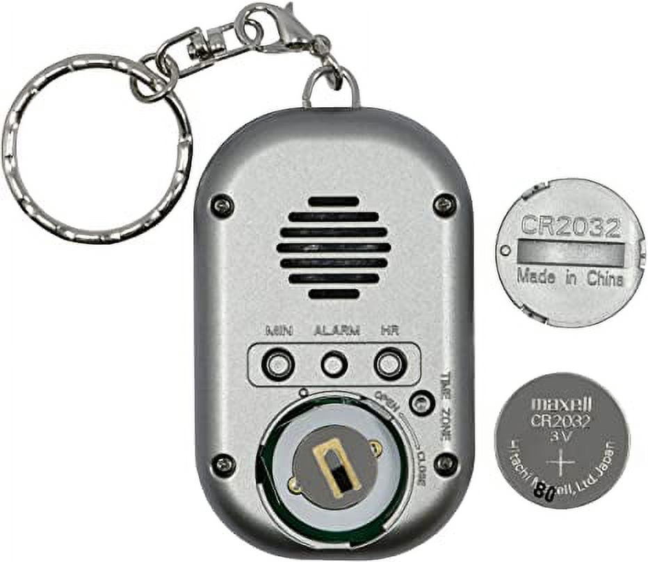 Five Senses Atomic English Talking Watch! - Sets Itself 5 Senses Talking Pendant Plus Key Chain Interchangeable UK & USA User only - Model 1281A - Silver