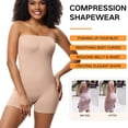 thumbnail image 3 of Women's Strapless Shapewear Tummy Tuck Bodysuit, Removable Camisole Corset - Colour, 3 of 7