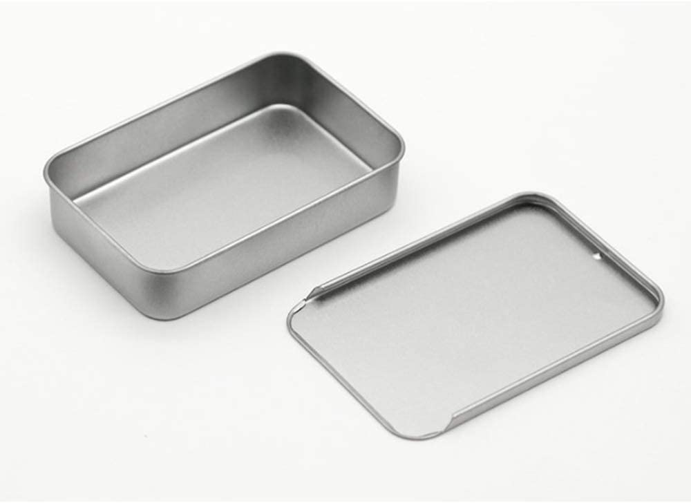 Lot De 8 Mini Boîtes Rectangulaires En Métal – Avec Couvercle Coulissant, Or Clair – 9,5x6x2 Cm