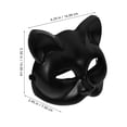 thumbnail image 4 of Máscara de mascarada de gato: 4 piezas Máscara de gato negro Máscara de gato de plástico para fiesta de disfraces de Halloween Máscara de animal de bola de mascarada de cosplay para mujeres y hombres, 4 of 7