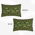 thumbnail image 2 of Naloa Green Cacti And Red Chili Pillowcase, Throw Pillowcase, Wrinkle-Free, Stain-Resistant with Hidden Zipper for Bedroom Sofa-14"x20", 2 of 6