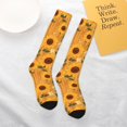 thumbnail image 5 of Balery Modern Wood Grain Sunflower Printed Novelty Socks Men's Women's Crew Socks Sports Socks Knee High Socks Cotton Socks Quirky and Cool Socks, 5 of 9