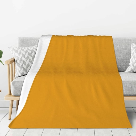 Rateoe Goldenrod Pattern Flannel Throw Blanket, Ultra-soft Blanket for Bed, Couch, Car, Hypoallergenic Anti-pilling blanket-40"x30"(Vertical)