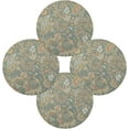 thumbnail image 2 of GZHJMY Paisley Vintage Floral Round Placemats Durable Non-Slip Heat and Stain Resistant Placemat for Kitchen Table Decoration Outdoor BBQ Activities(6PCS) Table Mat, 2 of 7