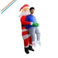 thumbnail image 1 of Disfraz inflable de Papá Noel abrazado, disfraz de muñeco navideño, escenario de actuación, accesorios de ambiente divertido, 1 of 5