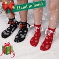 thumbnail image 5 of 4 pares de calcetines navideños con forma de mano, calcetines magnéticos con forma de mano en mano, divertidos calcetines de la amistad con muñecas en 3D, calcetines de regalo navideños para hombres, 5 of 5