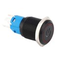 thumbnail image 3 of 2PCS Black Self Locking Metal Switch IP65 Protection with LED Lamp and Symbol 16mm(Red 12VDC), 3 of 5