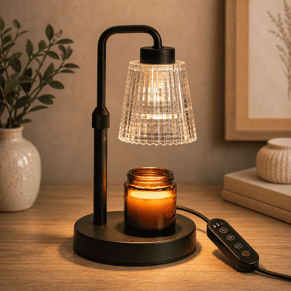 XYXZEN Candle Warmer Lamp with Timer Dimmable, Gifts for Women Mom, House Warming Gifts New Home Decor, Wax Melt Warmer for Jar Candles with 2 Bulbs