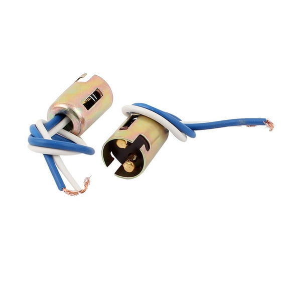 Unique Bargains 2 PCS 1157 P21 1016 Type Double Contacts Auto Light Lamp Wiring Wire Socket