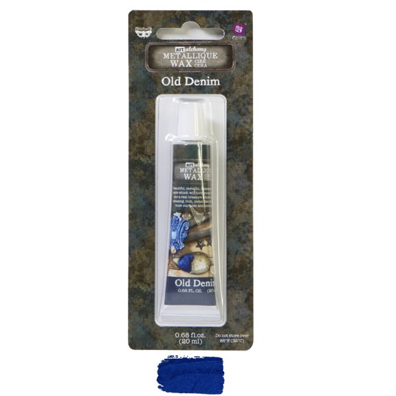 Finnabair Art Alchemy Metallique Wax .68 Fluid Ounce-Old Denim
