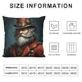 thumbnail image 5 of JEUXUS  Steampunk Style Santa Father Christmas Throw Pillow,  Multicolor, 5 of 5