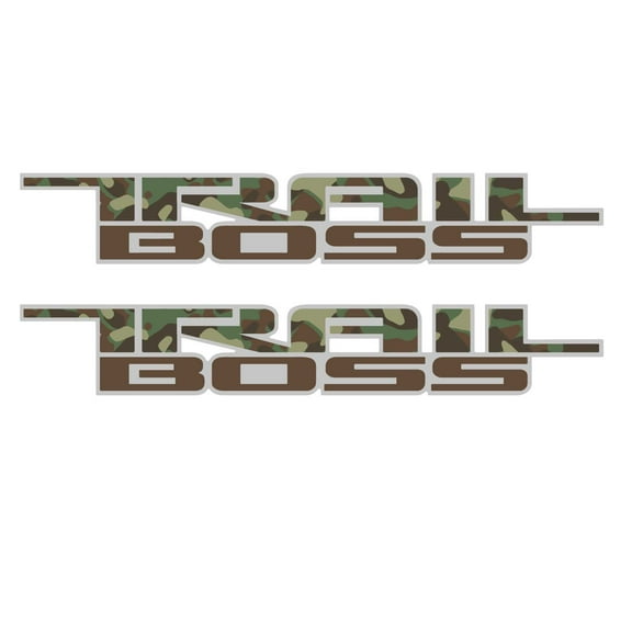 Chevy Silverado Camouflage Trail Boss Bedside Decals 2019-2026 Set of 2 GM Licensed