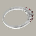 thumbnail image 5 of LBG British Made Classic Solid 10k White Gold Natural Pink Tourmaline Womens band Ring - 33 size options - Size 5.25, 5 of 7
