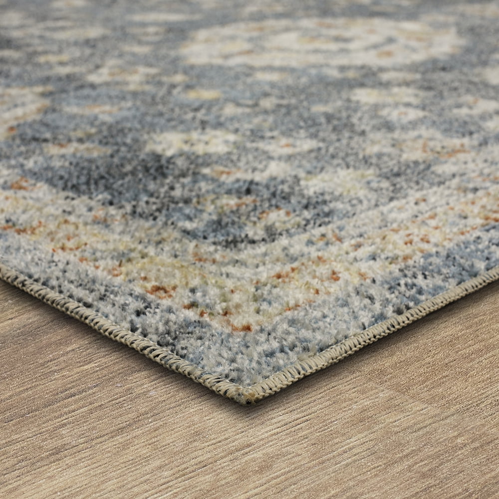 Mohawk Home Arete Floral Indoor Polyester Area Rug, Anthracite, 5'3" x 8'