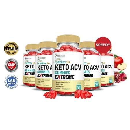 (5 Pack) Speedy Keto Extreme ACV Gummies 2000mg Dietary Supplement 300 Gummys
