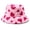 rose red, variant on Heart Pattern Bucket Hat for Outdoor Activity Nondeform Soft Thickened Warm Plush Fisherman Hat for Winter Daily Wear