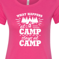 thumbnail image 4 of Inktastic What Happens at Camp Stays at Camp with Tent and Woods Women's T-Shirt, 4 of 5