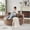 Brown + Corduroy, variant on 55''Oversized Round Boneless Lounge Chaise Chair Indoor,Corduroy Deep Seat Cloud Couch Sleeper Sofa Bed with 3 Pillows,No Assembly Modern Accent Chair for Living Room