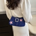 thumbnail image 2 of 6664 Bolso Mujer Cruzado Un Hombro Con Cadena Dulce Y Genial Y2k (azul) Azul, 2 of 9