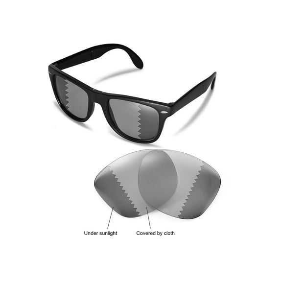 Walleva Transition/Photochromic Polarized Replacement Lenses for Ray-Ban RB4105 54mm Sunglasses