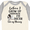 thumbnail image 4 of Inktastic Future Eye Doctor Like Mommy Optometrist Girls Long Sleeve Baby Bodysuit, 4 of 5