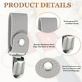 thumbnail image 3 of 4 Pcs Towel Ring Holder with Clip, Kitchen Bathroom Dish Towels Holder Leather Wall Hook Oven Door Hanger for Home, Gray, 3 of 7