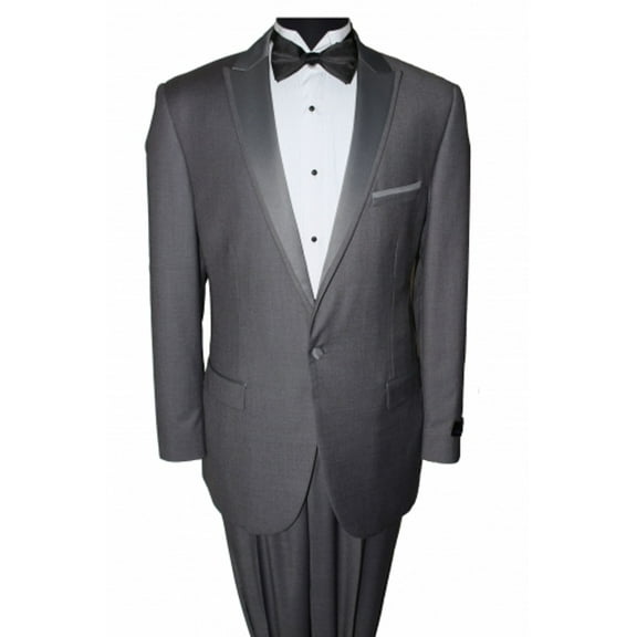 Slim Fit Prom Suit Mens Dark Grey 1 Button SA MT187S
