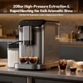 thumbnail image 3 of SIMZLIFE 2-Cup Automatic Espresso Machine, 15 Grind Settings, 20 Bar Pressure, Milk Frother, Silver, 3 of 9