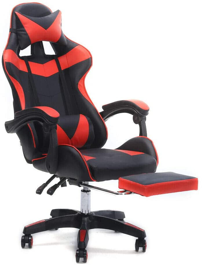 Upgrade Gaming Chair Leather Swivel Office Chair Computer Racing Seat Recliner 