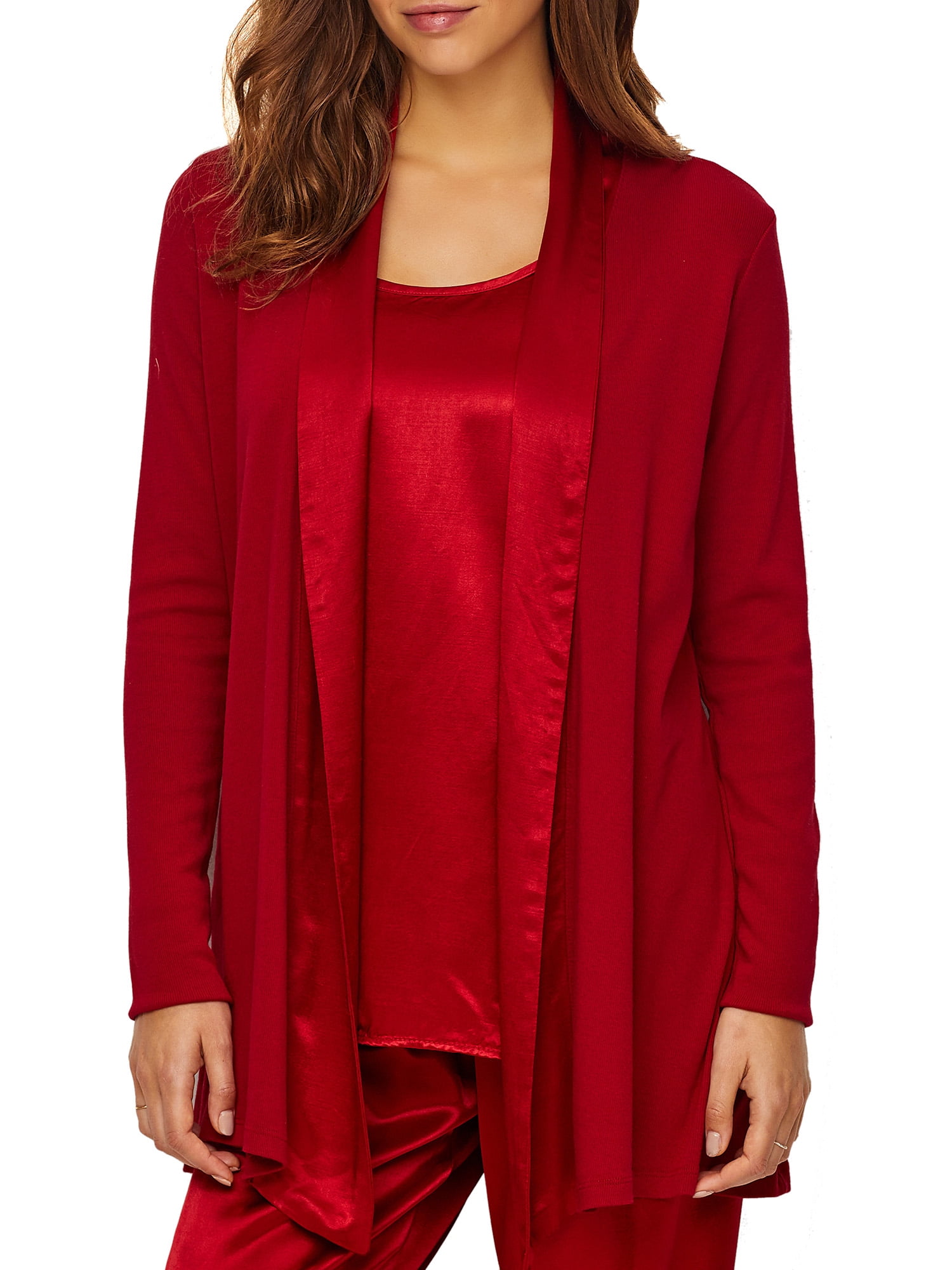 PJ Harlow PJ Harlow Womens Shelby Knit Lounge Cardigan Wrap Style