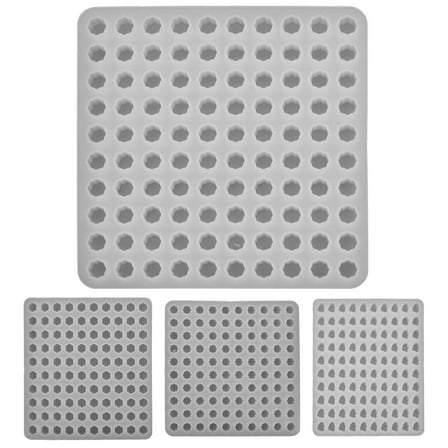 STRANDCHIC 4-Piece Grey Silicone Molds for Wax Seal Beads, Reusable Handmade Craft Supplies