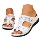 thumbnail image 3 of MKLEKYY Sandalias deportivas para Mujer, Zapatos de Verano Lisos Informales Con Punta Abierta y Cuñas, Cómodos Zapatos de Playa, Sandalias, Zapatillas, 3 of 5