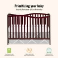 thumbnail image 3 of Dream On Me Chelsea 5-in-1 Convertible Crib, JPMA Certified, Cherry, 3 of 8