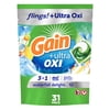 Gain Flings Ultra Oxi Laundry Detergent Pacs, Waterfall Delight Scent, 31 Count