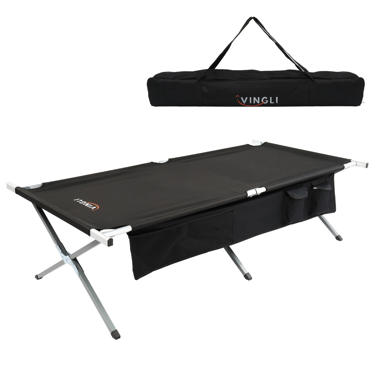 VINGLI Oversized Folding Camping Cots Support 350 lbs, 78 x 35 in