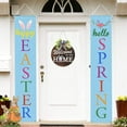thumbnail image 3 of Front Door Welcome Sign, Round Wood Porch Decor with 4 Seasonal Wreaths and 14 Changeable Icons, 3 of 7