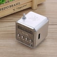 thumbnail image 1 of TD-V26 Mini Radio FM Altavoces digitales con receptor Compatible con tarjeta TF (Plata), 1 of 9