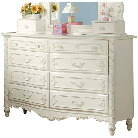 Acme Furniture Pearl White And Gold Brush Accent Dresser With Acme Furniture Pearl White And Gold Brush Accent Dresser With Eight Drawers Com