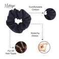 thumbnail image 4 of Motique Accessories Jumbo Cotton Scrunchie Hair Tie - Navy, 4 of 5