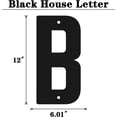 thumbnail image 2 of 12 Inch Modern Metal House Numbers, Metal Letter, Black Door Number, Metal Mailbox Numbers and Letters, Metal House Address Letters and Numbers for Outside Signs (B), 2 of 8