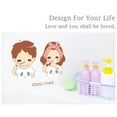 thumbnail image 4 of Adorable Cartoon Couple Washing Up Wall Decal - DIY Removable PVC Sticker for Living Room, Bedroom, Kids Room, and Nursery - Transparent Self-Adhesive Mural Art for TV and Sofa Backgrounds, 4 of 4