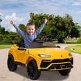 thumbnail image 5 of iYofe 12V Lamborghini Ride on Cars with Remote Control, Powered Ride on Toys with Music, USB/AUX Ports, LED Lights, 3 Speeds, 4 Wheels Electric Cars for Kids Toddlers Ages 3-5, Yellow, 5 of 10
