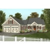 The House Designers: THD-6763 Builder-Ready Blueprints to Build a Small Country Cottage House Plan with Slab Foundation (5 Printed Sets)