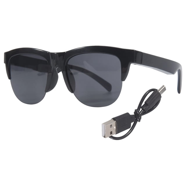 Nuevas Gafas de Sol Inteligentes Bluetooth V5.3 Llamadas Auriculares para Deportes Al Aire Libre HIFI TecnologíA Negra Anti-Touch UV