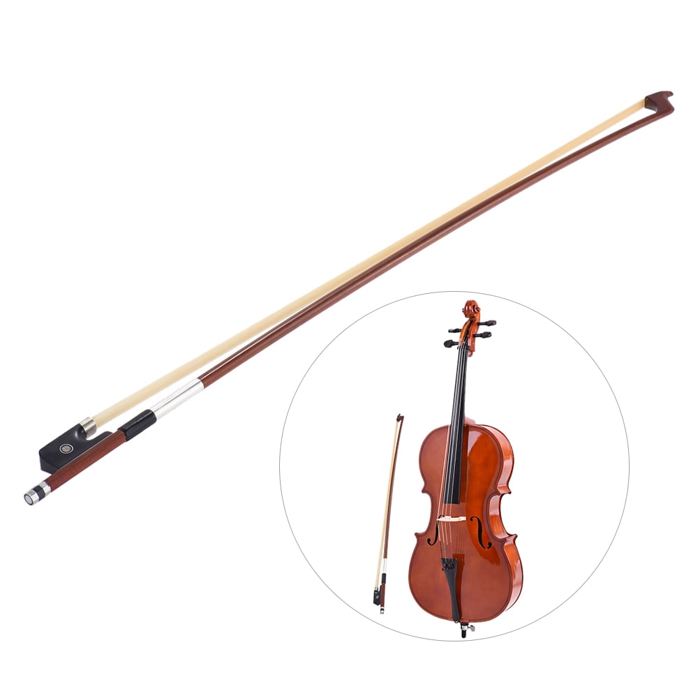 Dcenta Well-balanced Octagonal Brazilwood 4/4 Cello Bow Horsehair Round ...
