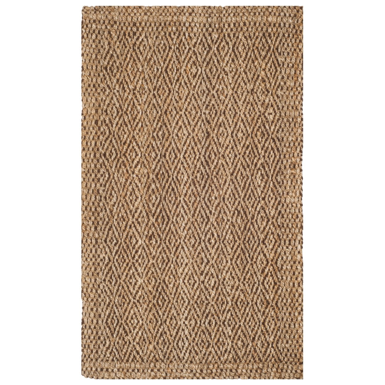 SAFAVIEH Natural Fiber Doreen Geometric Jute Area Rug, Natural/Brown, 9' x 12'