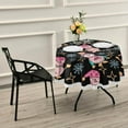thumbnail image 7 of Coolnut Christmas Snowman Round Tablecloth 60", Waterproof Stain and Wrinkle Resistant Washable Decorative Table Covers for Kitchen Dining Tabletop Party Outdoor Picnic Christmas Decor, 7 of 7